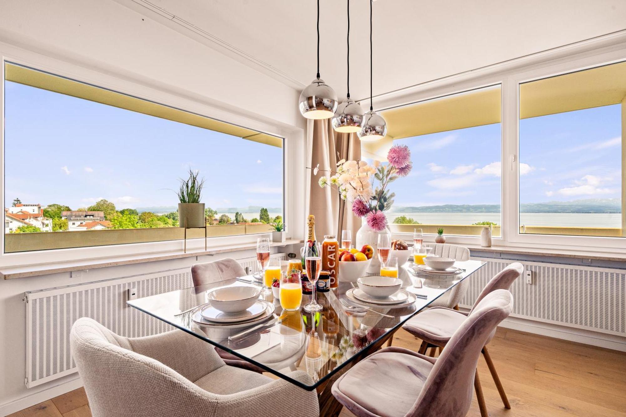 Panorama Penthouse Mit Atemberaubenden See- Und Bergblick Immenstaad am Bodensee Exterior foto
