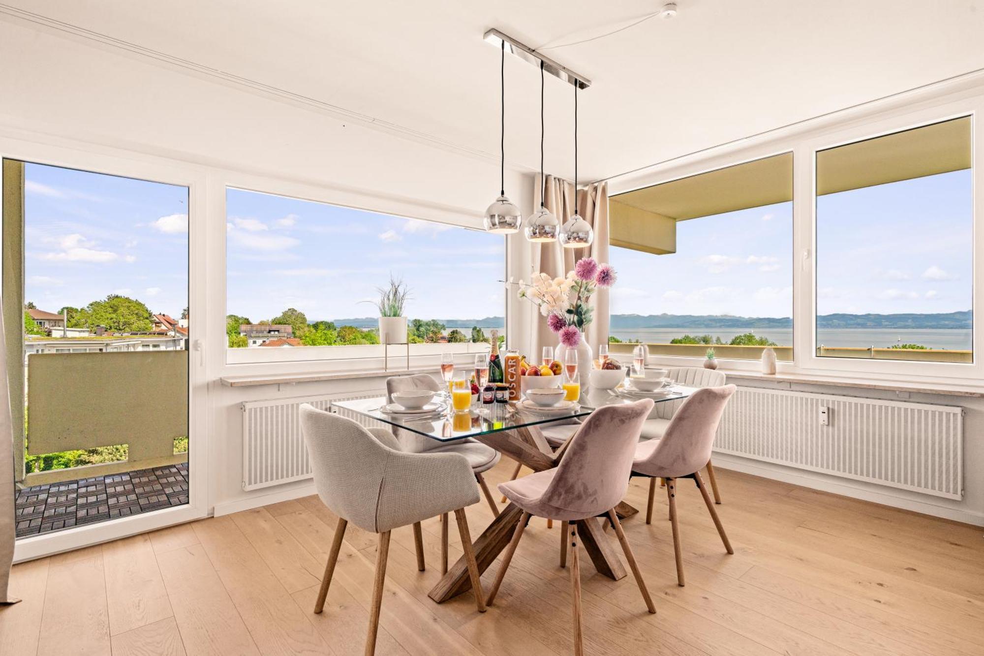 Panorama Penthouse Mit Atemberaubenden See- Und Bergblick Immenstaad am Bodensee Exterior foto