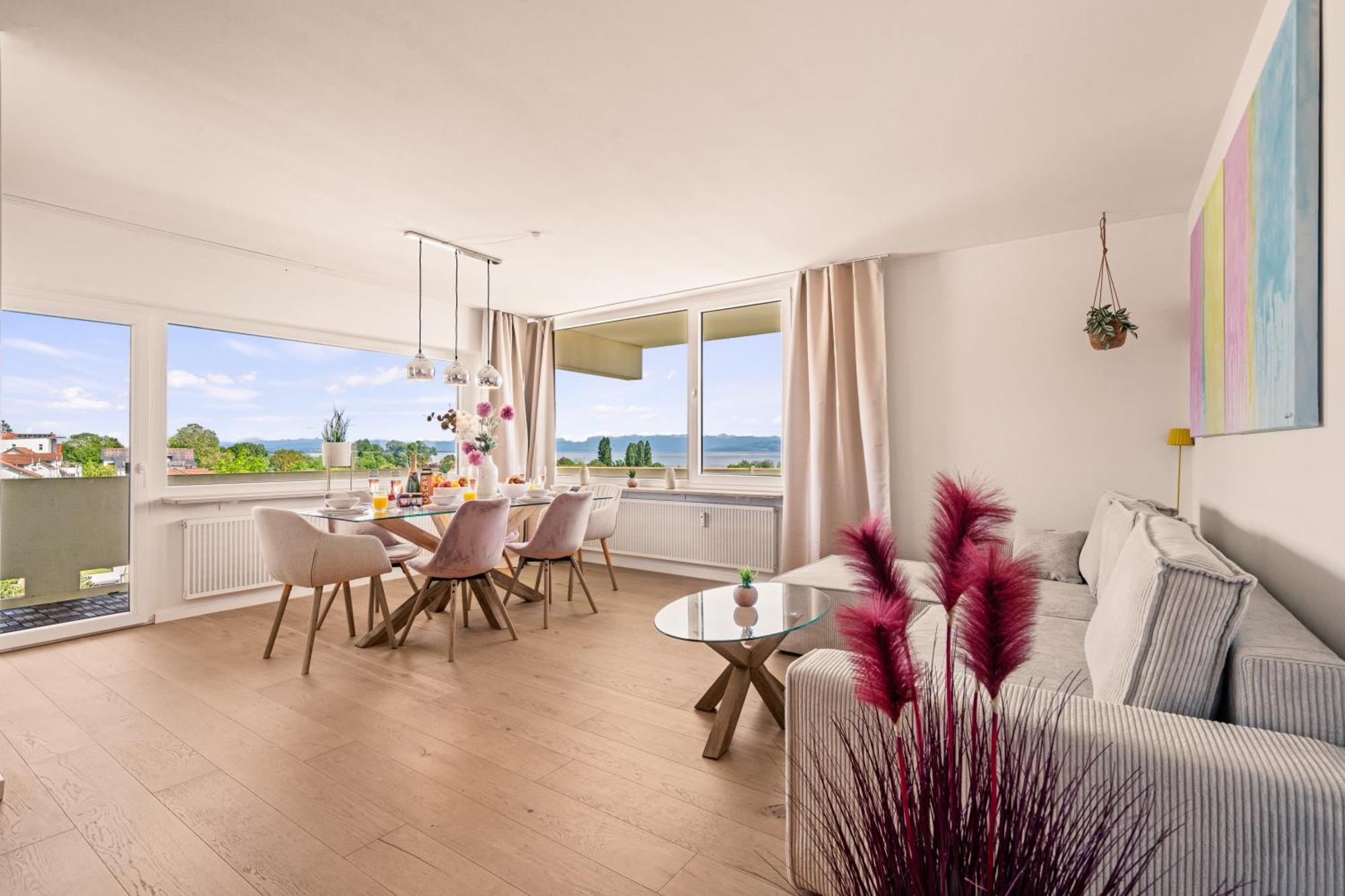 Panorama Penthouse Mit Atemberaubenden See- Und Bergblick Immenstaad am Bodensee Exterior foto